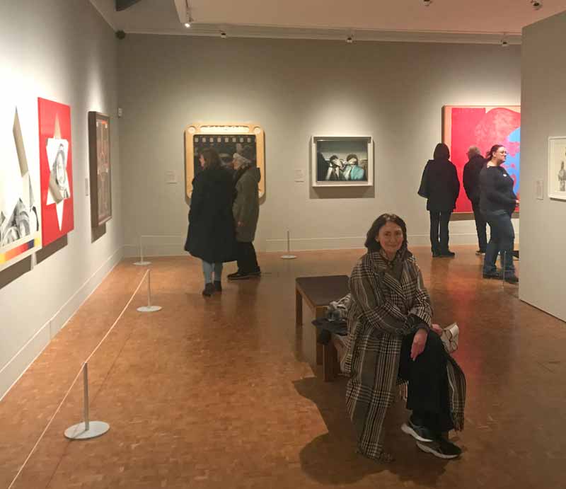 Visitors enjoying the artworks.
